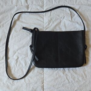 Madewell Black Leather Crossbody Bag